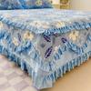 100% Cotton Thicken Quilted Bedspread King Queen Size Princess Lace Bed Skirt Pure Cotton Bed Cover Not Including Pillowcase