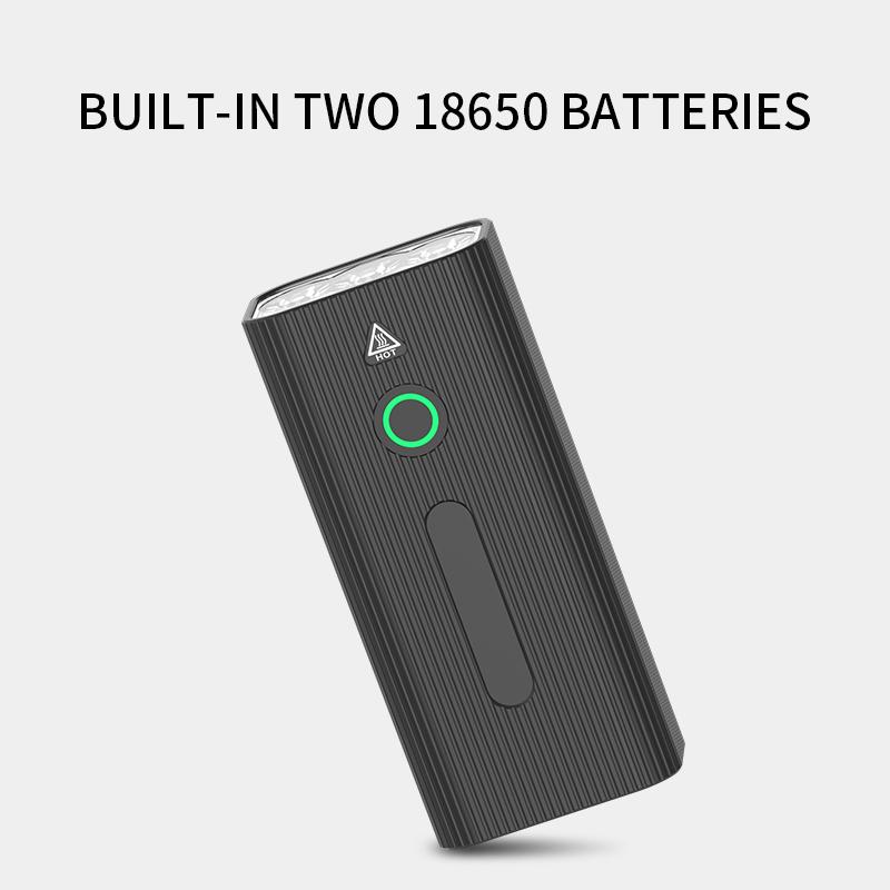 P13 Dual-color Bicycle Front Light Rechargeable Bright Flashlight Cycling Equipment Bicycle Night Riding Accessories for Mountain Bikes