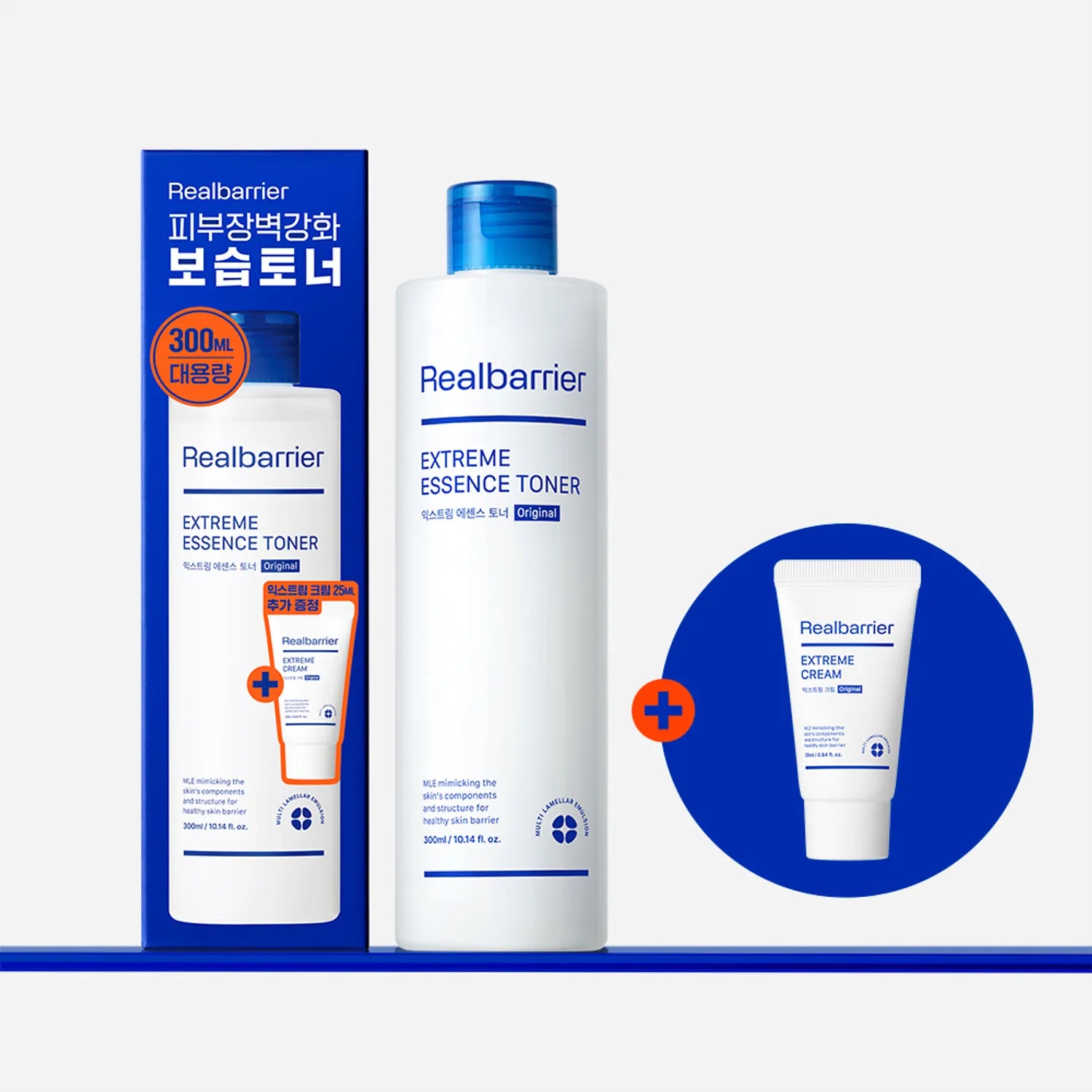 Set Real Barrier Extreme Essence Toner 300ml+Extreme Cream25ml 300ml+25ml Set