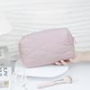 Bolsa de Cosméticos de Nailon Acolchada Suave de Plumón Bolsa de Lavado para Almacenamiento
