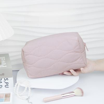 Cosmetic Bag Nylon Quilted Soft Down Wash Storage Bag