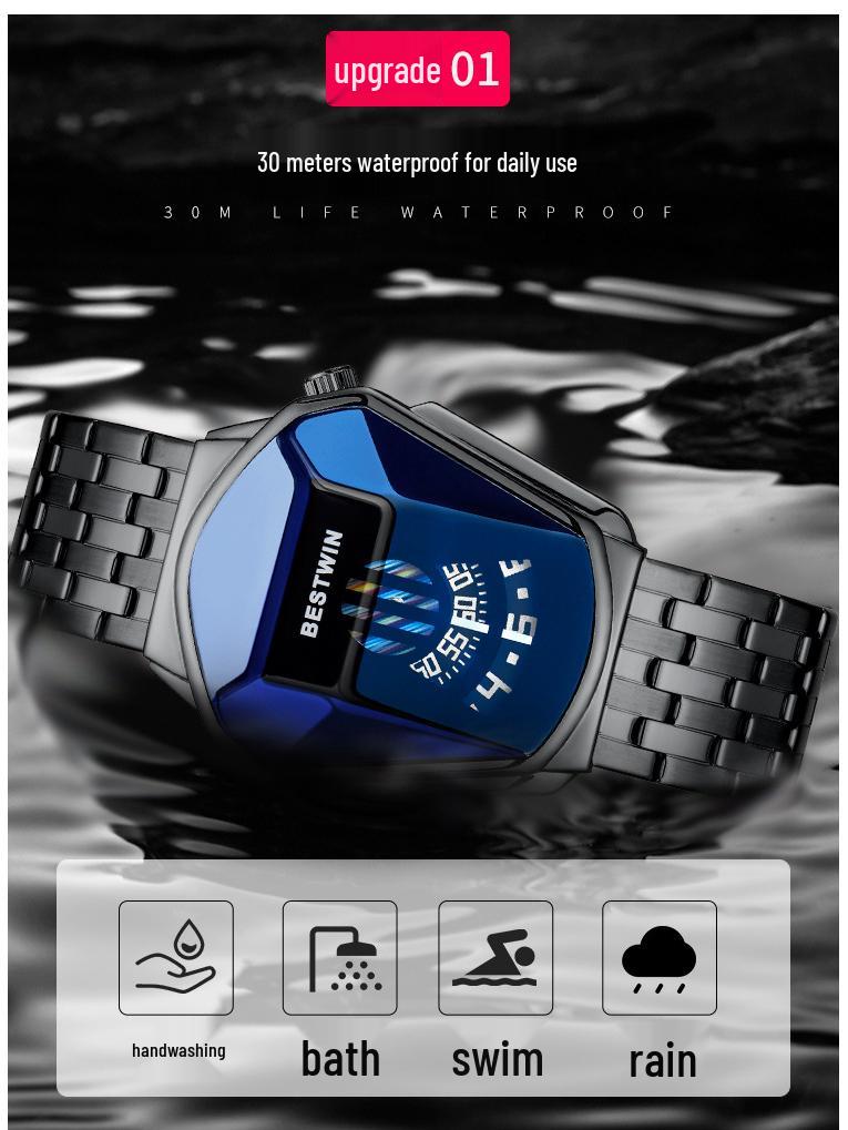 BESTWIN Diamond Alloy Quartz Watch for Men - Trendy Couple's Watch