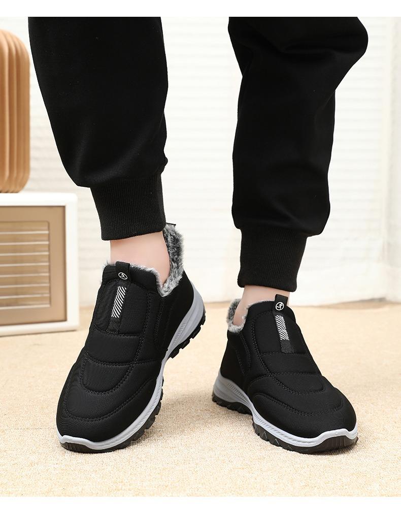 Winter Shoes Mens Snow Boots Thick Fur Non-slip Sneakers Male Cotton Ankle Boots Lightweight Outdoor Hiking Warm Walking Shoes