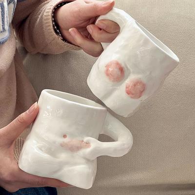 Funny Ceramic Mugs Coffee Cups Personality Coffee Cup Milk Tea Water Cups Creative Pinch Belly Cup Mug Drinking Coffee Mugs
