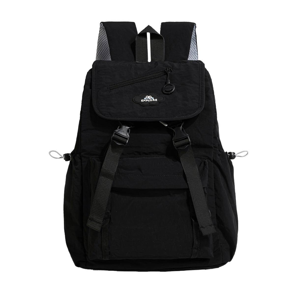 New Style Backpack Computer Bag for Women, Simple and Stylish Outdoor Commuting Backpack, Casual Large-Capacity Oxford Cloth Student Travel Bag чёрный