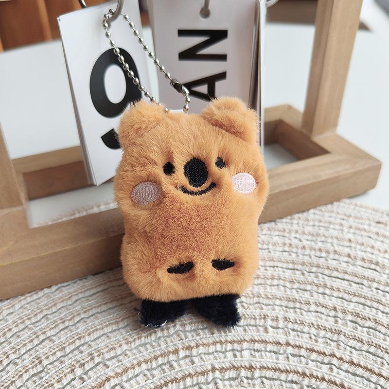 Cute Persimmon Bear Doll Plush Pendant Cute Little Bear Decorative Bag Keychain Hanging Decoration Trendy Doll