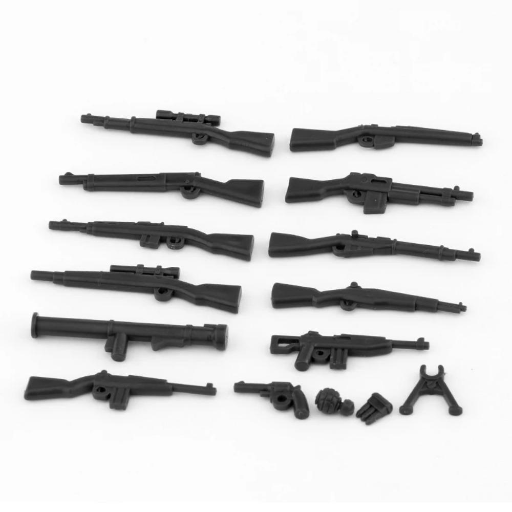 

25/50/100/200 шт. Солдат Полицейский Гангстер Спецназ Вторая мировая война Армия Военные Оружие Пистолет Конструктор Фигурка Аксессуары Модель Кирпич Игрушка