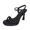 High-heeled women's summer 2025 new waterproof table with fairy wind cross with stiletto open-toed sandals women