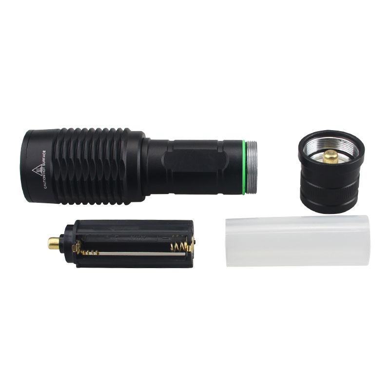 R5 LED Zoomable Flashlight Tactical Green/Red/Blue Torch 1 Gear  Outdoor Waterproof IP65 Night Hunting Fishing Lantern