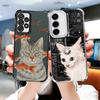 Funny Cats Fashion Style Plating Phone Case For Samsung A17 A07 A37 A57 A16 A56 A15 A55 A14 A54 A13 A53 A26 A36 A25 A35 A24 A34