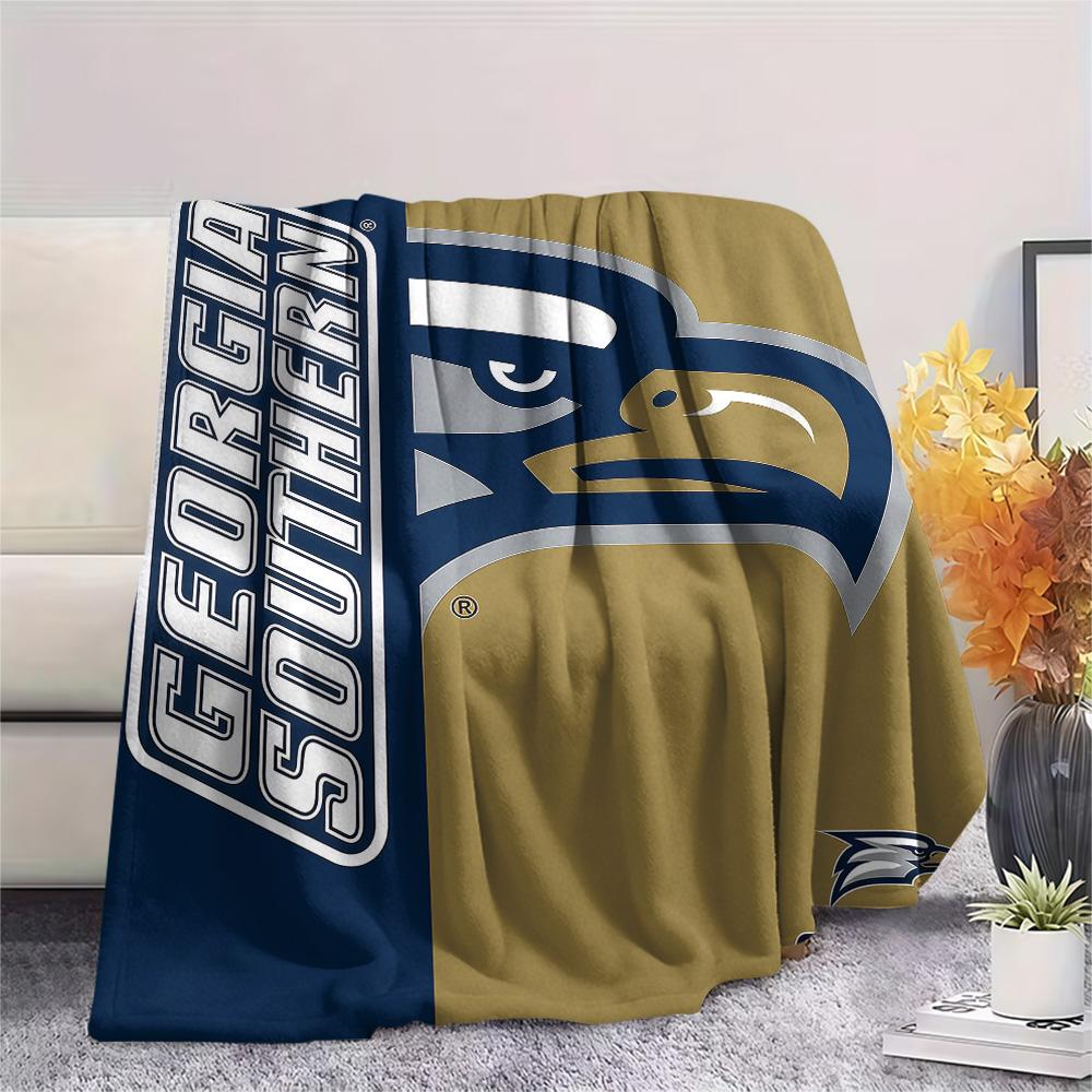 Georgia Southern Eagles Print Flannel Blanket High Quality Warm Comfortable Cover for All Seasons Perfect for Gifts Home Decor