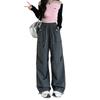 Paratrooper Overalls Children's Summer Thin High-waisted Retro Straight-leg Sweatpants Outdoor Quick-drying Wide-leg Trousers