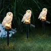 Colorful Owl Solar Garden Light Realistic Waterproof Landscape Lawn Lamp Creative Ground Mounted Solar Stake Light