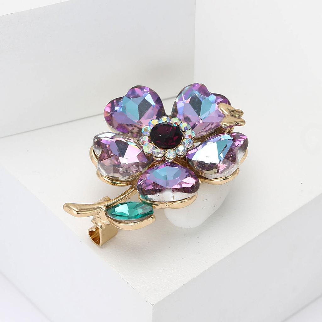 Elegant Temperament Alloy Rhinestone Butterfly Flower Brooch Fashion High-End Women'S Dress Cardigan Corsage Jewelry Pin