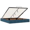 Ottoman Bed without Mattress Dark Blue 160 x 200 cm Velvet