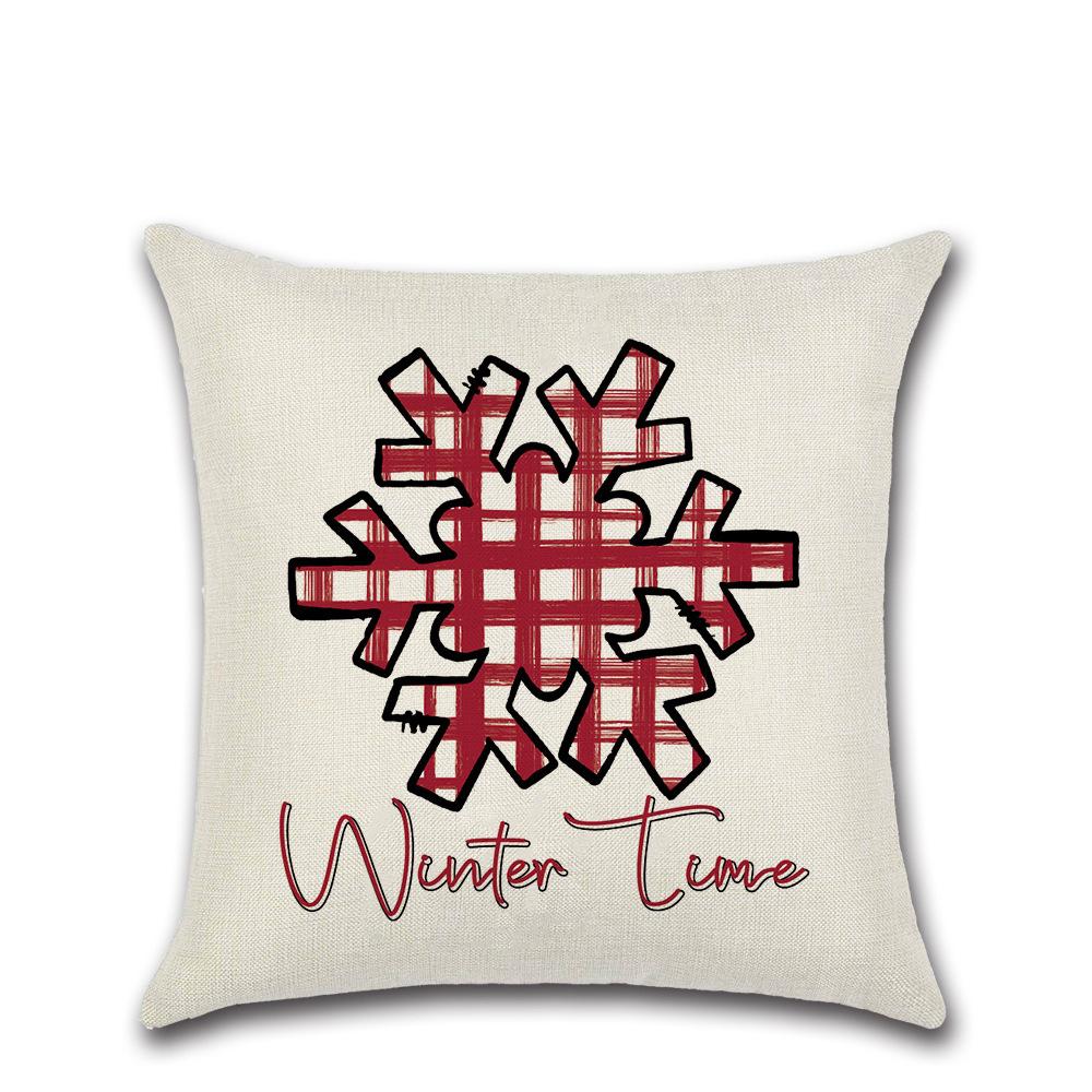 

New Christmas Throw Pillow Cover Living Room Sofa Decoration Printed Linen Cushion Cover 45 * 45cm pillow cover