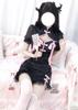Sexy Lolita Black and White Cute Costume [CAWILXHA] [Pussy Claw] Cheongsam, Cosplay, Dress, Costume, (S, Black2)
