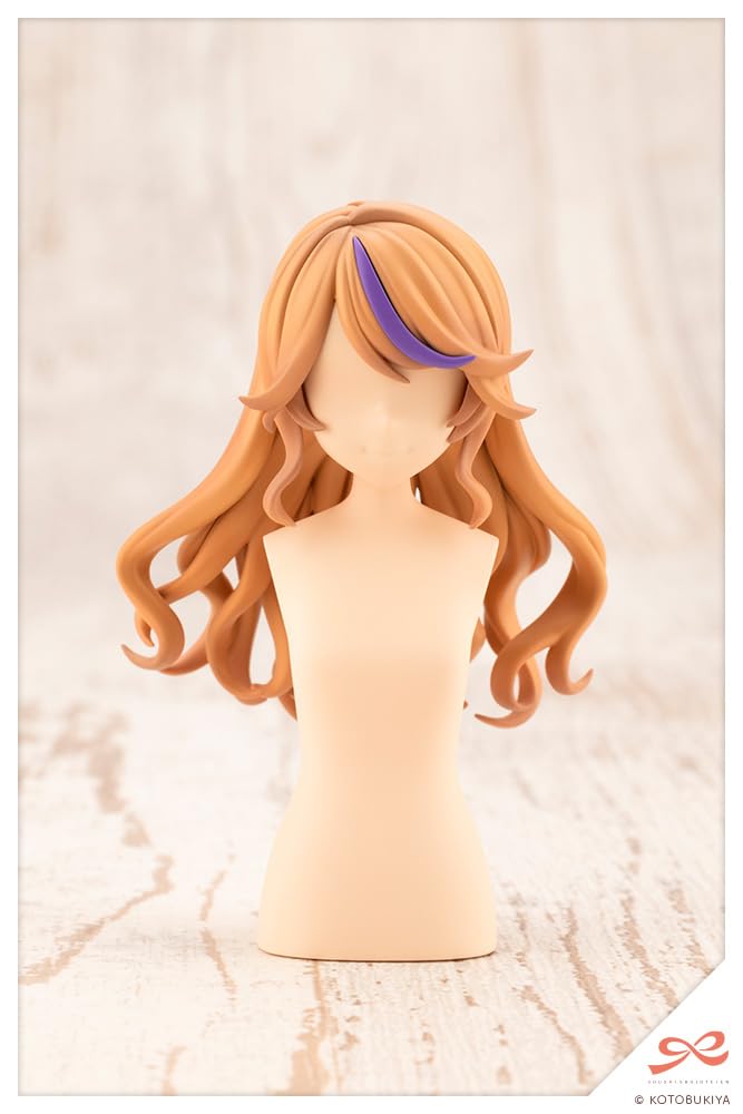 KOTOBUKIYA "Sousai Shojo Teien" Arranged Wig, Long Wavy Hair, Approximately 63mm Tall, 1/10 Scale Plastic Model