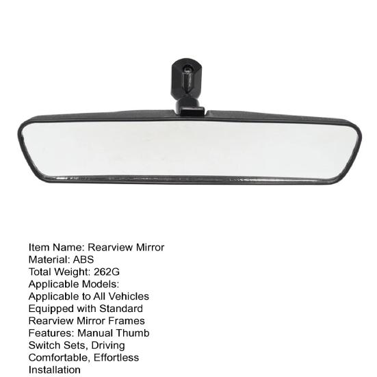 10 İnç Evrensel Araba Dikiz Aynası Geniş Görüş Parlama Önleyici İç Ayna Gündüz Gece Manuel Anahtar Kolay Kurulum Araba Aynası