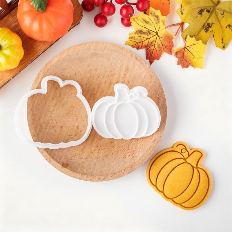 Festival Thanksgiving Themed Plastic Cookie Molds Set Includes Turkey Maples Leaf Chestnut Pumpkin Shape For Handmade Cookie