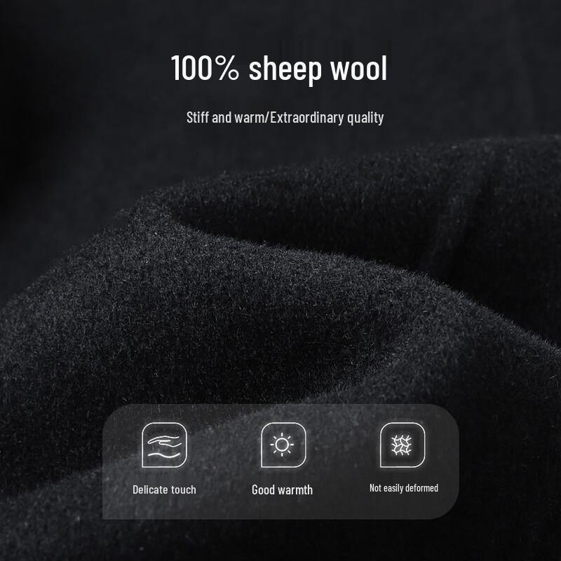 Men's 100% Wool Double-faced Lapel Coat