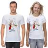 Asterix und Obelix, Berühmte Charaktere Figur, Kurzarm Weiß-Schwarz Herren / Damen T-Shirt H519