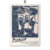 Abstract Picasso Vintage Posters And Prints Line Face Rainbow Leaves Wall Art Canvas Painting Pictures Living Room Home Decor