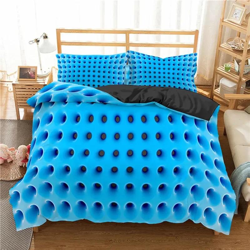 3D Honeycomb Abstract Geometric Comfortable Duvet Quilt Cover Pillowcase Bedding Set Children Bedroom Decoration Home Textile