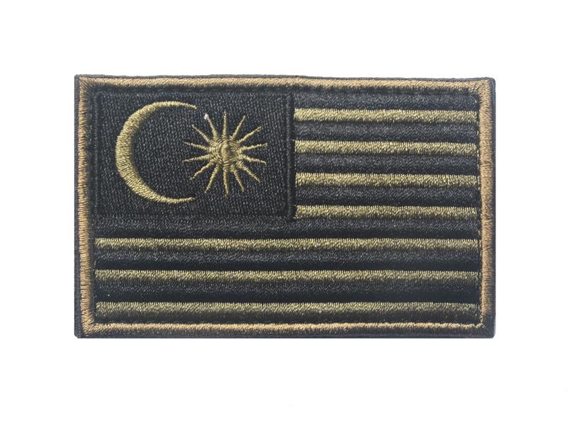 Malaysian Emblem PVC Soft Rubber & Embroidered Velcro Patches for Backpacks & Outdoor Gear