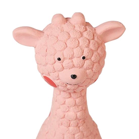 Latex Giraffe Dog Chew Toy Bite Resistant Pet Squeaky Toy Puppies Teething Cleaning Interactive Toy for Small Medium Large Breeds