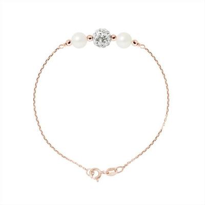 Bracelet - LOVA LOLA VAN DER KEEN - Freshwater Pearls - 925 Sterling Silver - Length 18 Cm - Crystal