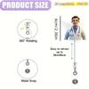 2D Flat Acrylic Glasses Wearing Doctor Retractable Badge Reel Clip,Work ID Tag Holder For Nurses Doctors Medical Students Licensed Nurse Practitioners
