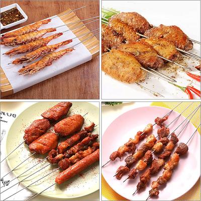 Stainless Steel Barbecue Skewer Flat Skewer Outdoor Camping Barbecue Steel Skewer Barbecue Skewer Lamb Skewer Barbecue Skewer
