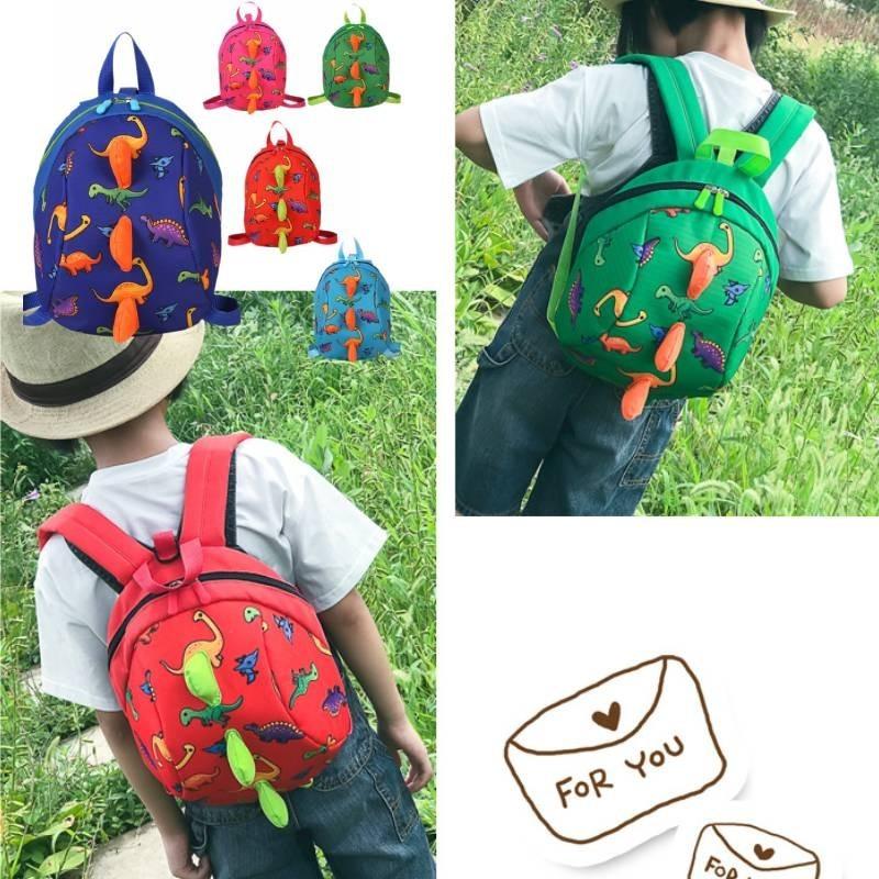 Print Backpack Dinosaur Children Oxford Cloth Fabric Kids Dino Polyester Bag