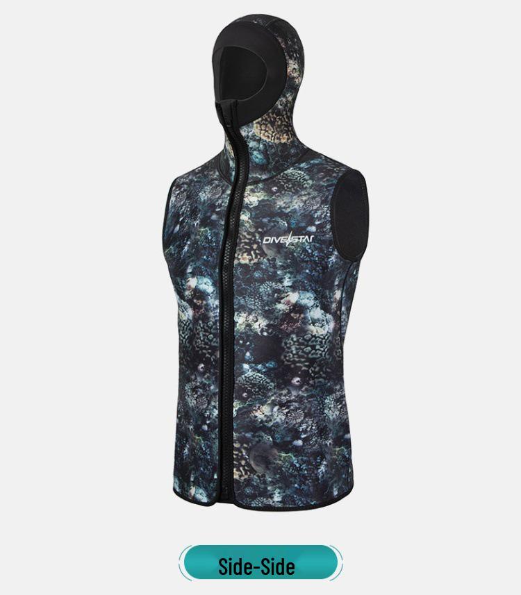 3mm Hooded Sleeveless Wetsuit Vest for Cold Water Surfing & Diving