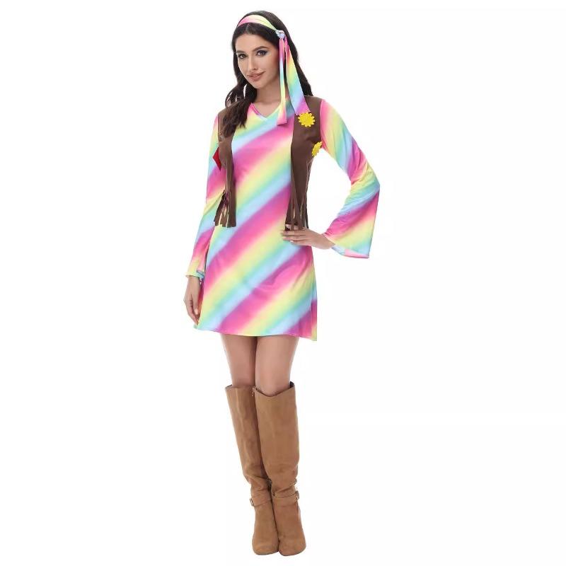 Adult women's new 780 retro disco costume hip-hop masquerade costume