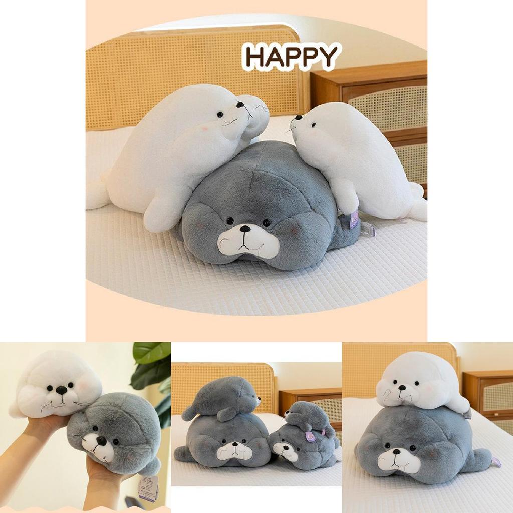 Adorable Large Sea Lion Plush Toy Soft Stuffed Animal Pillow For Cozy Comfort