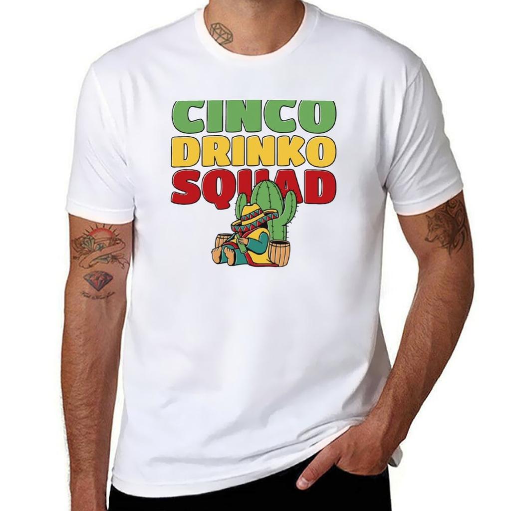 Cinco Drinko Squad Party Mexican Fiesta Funny Cinco de Mayo TShirt Tough Fabric Work Tee