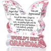 1pc Grandma Gifts from Granddaughter, Christmas Gifts for Grandma, Grandmother Birthday Ideas Gift from Grandson Unique Mother'S Day Gifts World'S 