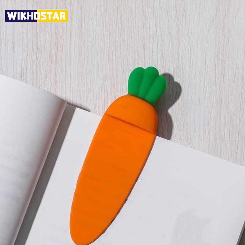 1-3pcs  Cute Carrot Bookmark Book Mark Office School Supplies Funny Gift