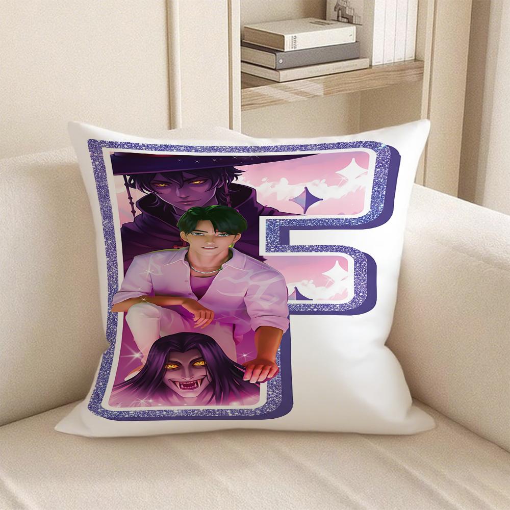 KPop Demon Hunters anime Style 26 letters popular Character Pillowcase fashion Home Decoration Items