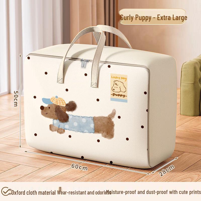 

Large Capacity Quilt Storage and Moving Bag for Clothes and Luggage - Cotton Organizer for Students Large 60x28x50CM for 3 Quilts
