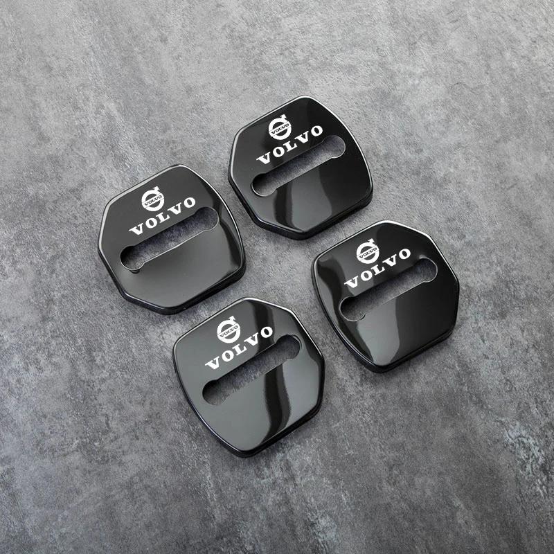 Zinc Alloy Car Door Lock Buckle Cover Protective Covers For Volvo XC90 V90 V60 XC60 V40 S80 S60 S90 C40 XC40 V70 XC70 C30 C70
