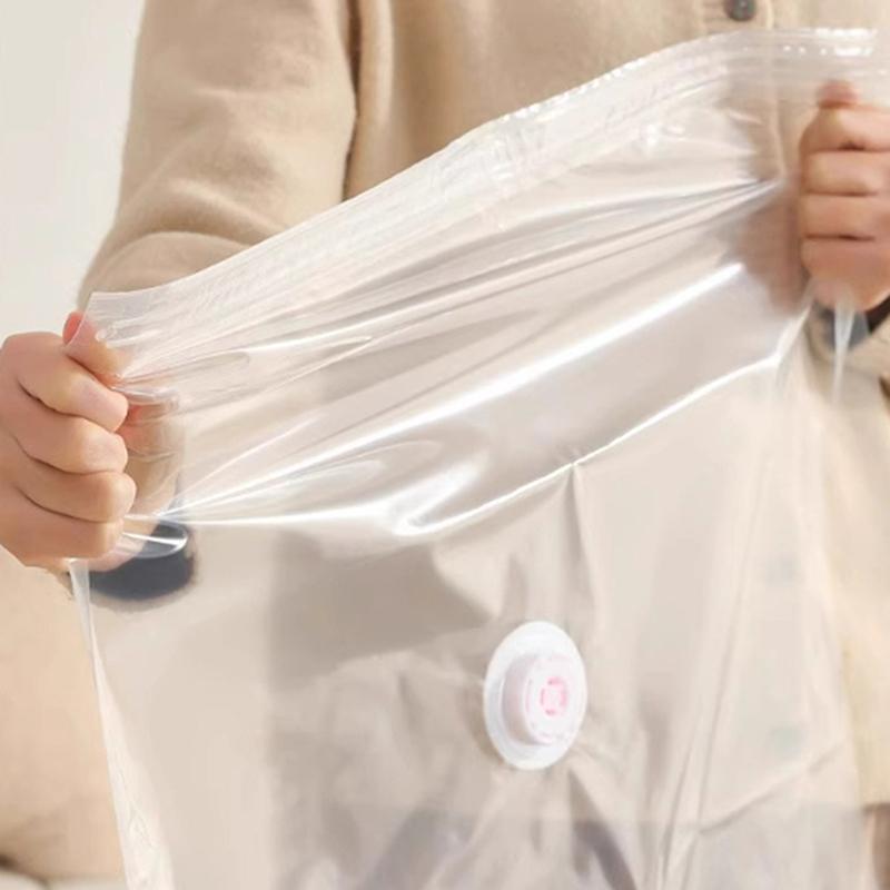 Vacuum Bags Large No Need Pump Plastic Storage Bags For Storing Clothes Blankets Compression Empty Bag Travel Accessories