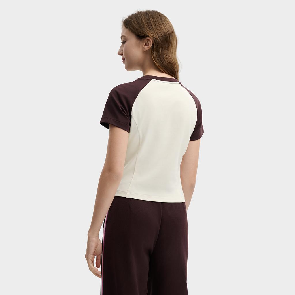 FILA Original Classic Slim Fit Crew Neck Knitted Short Sleeve T-Shirt Women tops F11W619101F-IV