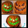 Halloween Hanging Pumpkin Ghost with Lighted Head Sound Rotating Motion Spooky Skeleton Props Outdoor Tree Porch Garden Party Decoration