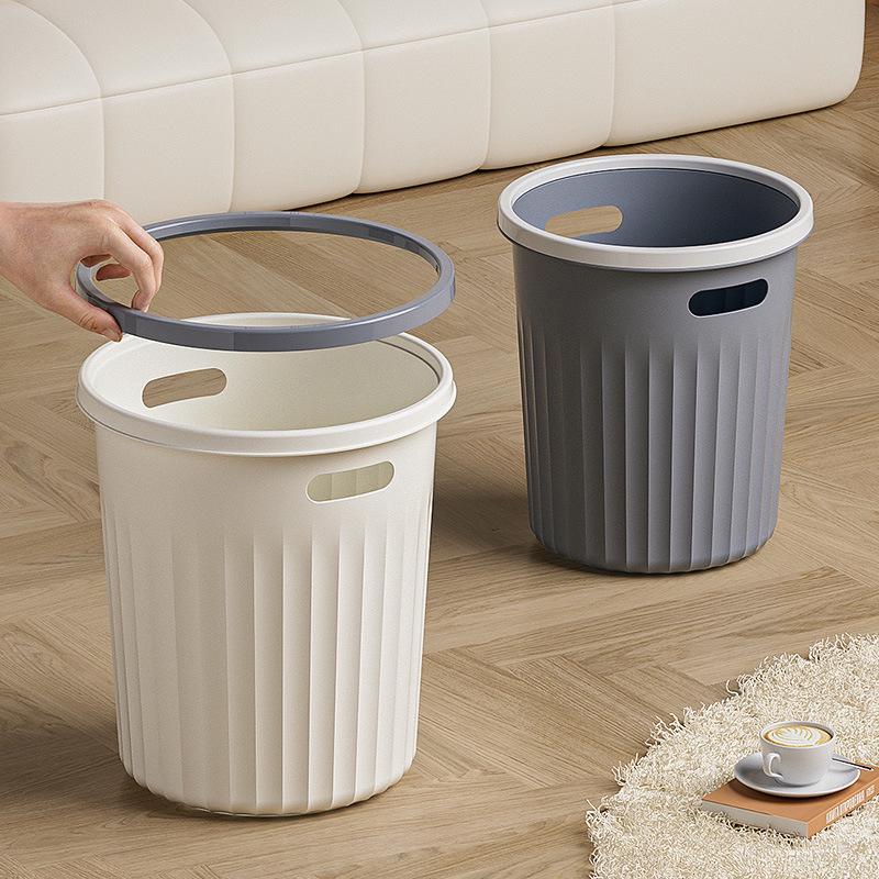 Large Capacity Round Trash Can for Home or Office