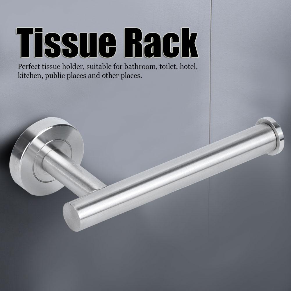 304 Stainless Steel Wall Mounted Toilet Roll Paper Rack Tissue Holder Bathroom Accessory