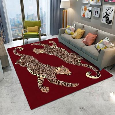 Moderne Leopardenmuster-Teppich für Wohnzimmer Schlafzimmer Großer Teppich Heimdekoration Couchtischmatte Lounge Rutschfeste Fußmatte Fußmatte