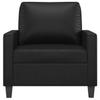 Vidaxl Armchair, Black, 60 Cm, Upholstered In Faux Leather